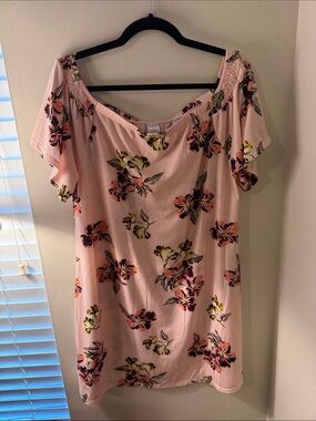 west|loop Pink Floral Off-Shoulder Dress